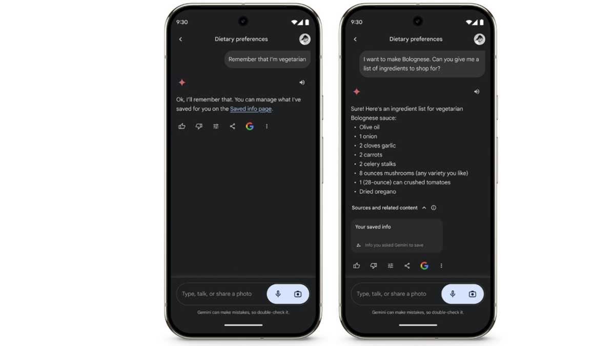 Google Pixel Saved info feature