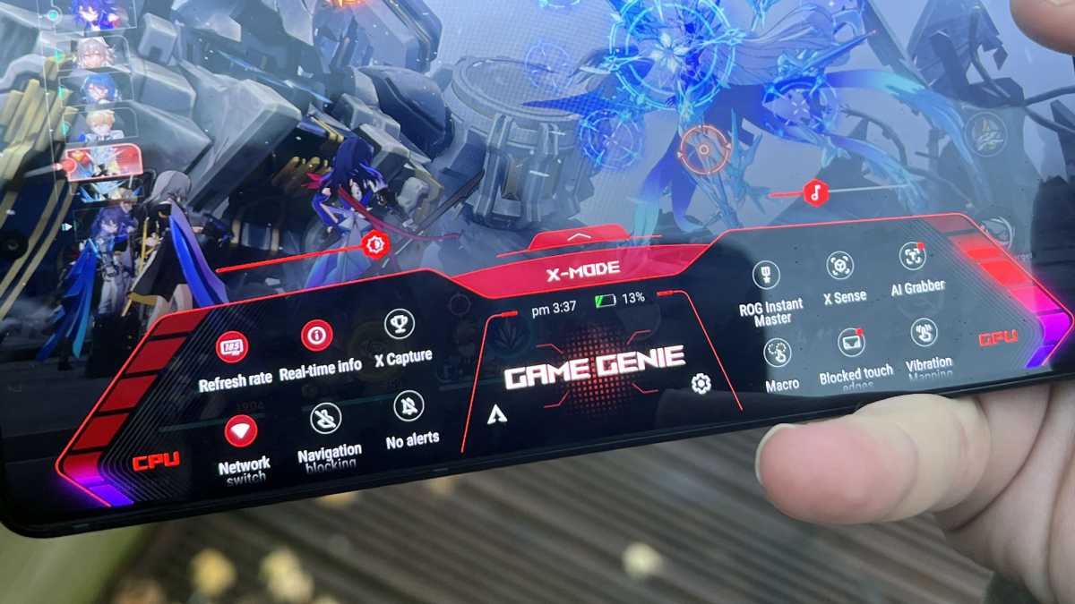 The Game Genie overlay on the ASUS ROG Phone 9 Pro Edition.