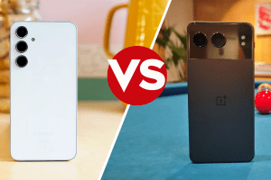 The Samsung Galaxy A55 and OnePlus Nord 4 face off in a mid-range phone battle